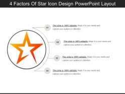 4 factors of star icon design powerpoint layout