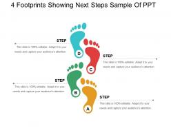 4 footprints showing next steps sample of ppt