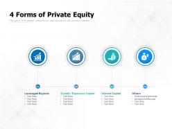 4 forms of private equity