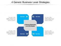 4 generic business level strategies ppt powerpoint presentation file tips cpb
