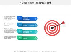 4 goals arrow and target board