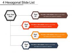 4 hexagonal slide list example of ppt