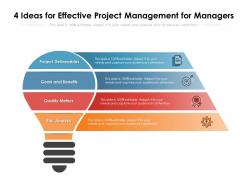 4 ideas for effective project management for managers