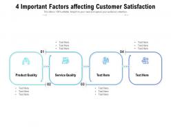 4 important factors affecting customer satisfaction