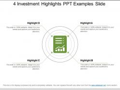 4 investment highlights ppt examples slide
