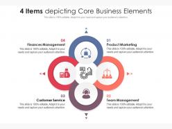 4 items depicting core business elements