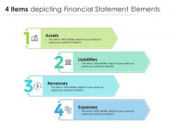 4 items depicting financial statement elements
