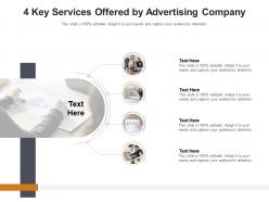 4 key services offered by advertising company infographic template