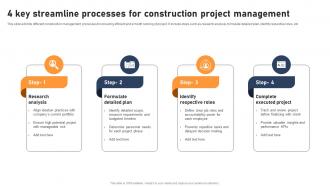 4 Key Streamline Processes For Construction Project Management