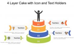 4 layer cake with icon and text holders