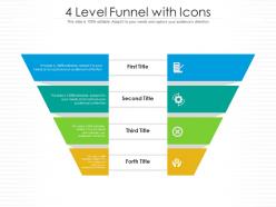 4 level funnel with icons
