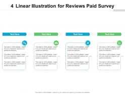 4 linear illustration for reviews paid survey infographic template