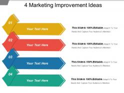 4 marketing improvement ideas powerpoint templates
