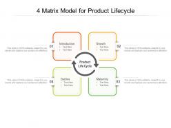 4 matrix model for product lifecycle