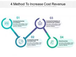 4 Method To Increase Cost Revenue
