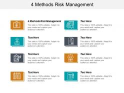 4 methods risk management ppt powerpoint presentation gallery information cpb