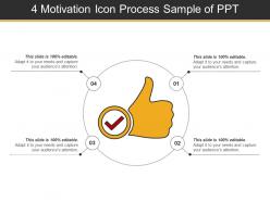 4 motivation icon process sample of ppt