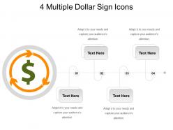 4 multiple dollar sign icons powerpoint slide show