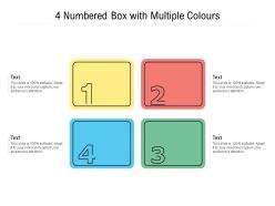 4 numbered box with multiple colours
