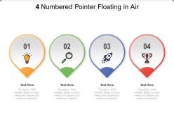 4 numbered pointer floating in air