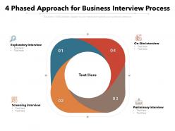 4 phased approach for business interview process