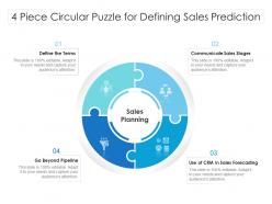 4 Piece Circular Puzzle For Defining Sales Prediction