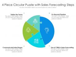 4 piece circular puzzle with sales forecasting steps