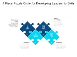 4 piece puzzle circle for developing leadership skills