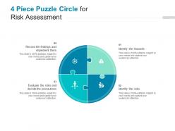 4 Piece Puzzle Circle For Risk Assessment