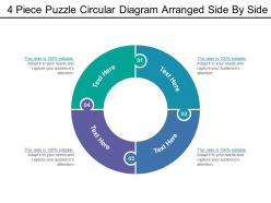 4 Piece Puzzle Circular Diagram Arranged Side By Side