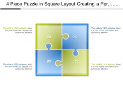 4 piece puzzle in square layout creating a perplexity of process