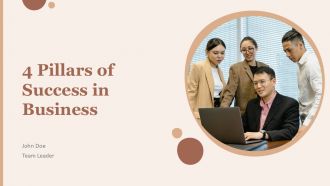 4 Pillars Of Success In Business PPT Slides ACP