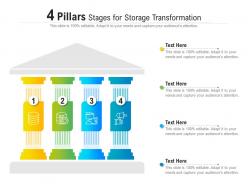 4 pillars stages for storage transformation infographic template