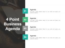 4 point business agenda powerpoint slide design templates