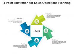 4 point illustration for sales operations planning infographic template