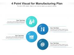 4 point visual for manufacturing plan infographic template