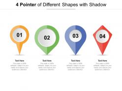 4 pointer of different shapes with shadow