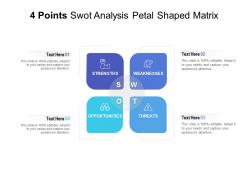 4 points swot analysis petal shaped matrix