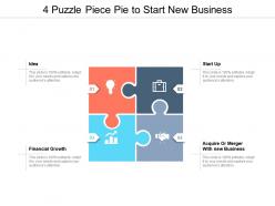4 puzzle piece pie to start new business
