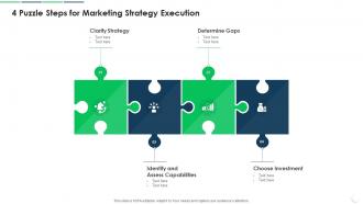 4 Puzzle Steps For Marketing Strategy Execution