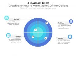 4 Quadrant Circle Graphic For How To Make Money Offline Options Infographic Template