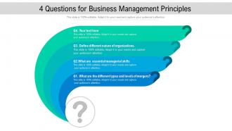 4 questions for business management principles