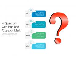 4 questions with icon and question mark
