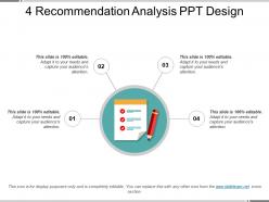 4 recommendation analysis ppt design