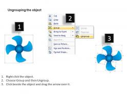 4 related points turbine windmill fan ppt slides presentation diagrams templates powerpoint info graphics