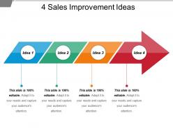 4 sales improvement ideas powerpoint graphics