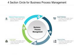 4 section circle for business process management