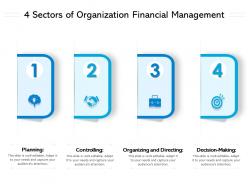 4 sectors of organization financial management