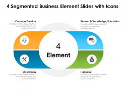 4 segmented business element slides with icon