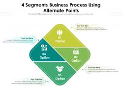 4 segments business process using alternate points